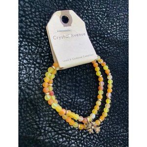 NWT Crystal Avenue Beaded‎ Stretchy Bracelet
